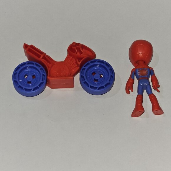Spidey & Friends 2 Figures + Vehicle Toy Lot Motorcycle Spider-Man Miles Morales - Picture 5 of 9